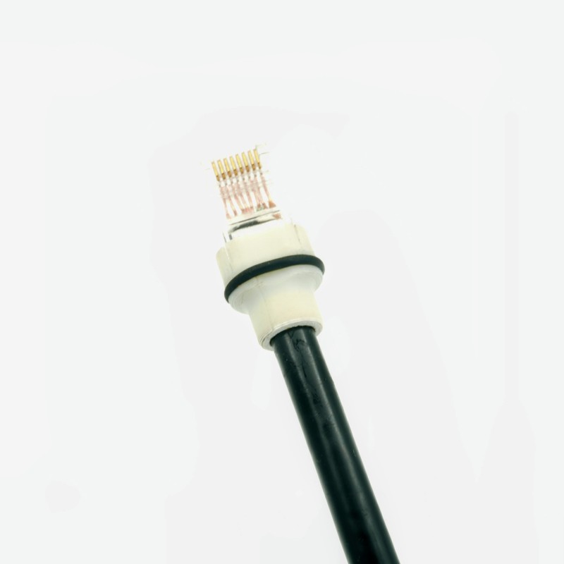 Cat6 Cable for Starlink_Outdoor Rated_Custom Length - Orange Electric-UTP CAT6-4Pair cable-Outdoor Jelly Filled BLACK -264-1210