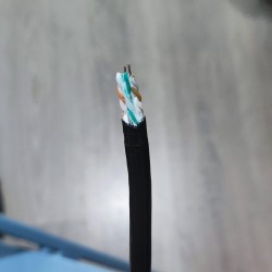 Cat6 Cable for Starlink_Outdoor Rated_Custom Length - Orange Electric-UTP CAT6-4Pair cable-Outdoor Jelly Filled BLACK -264-1210