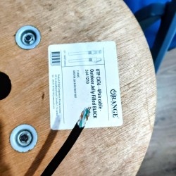 Cat6 Cable for Starlink_Outdoor Rated_Custom Length - Orange Electric-UTP CAT6-4Pair cable-Outdoor Jelly Filled BLACK -264-1210