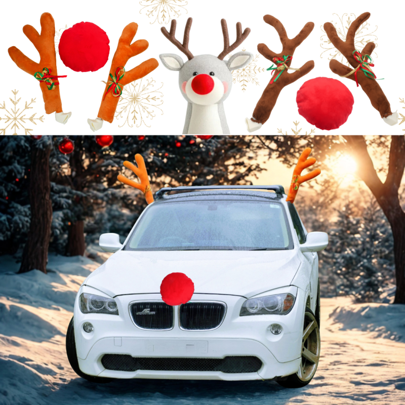 Reindeer Car Antlers-Christmas Car Decorations